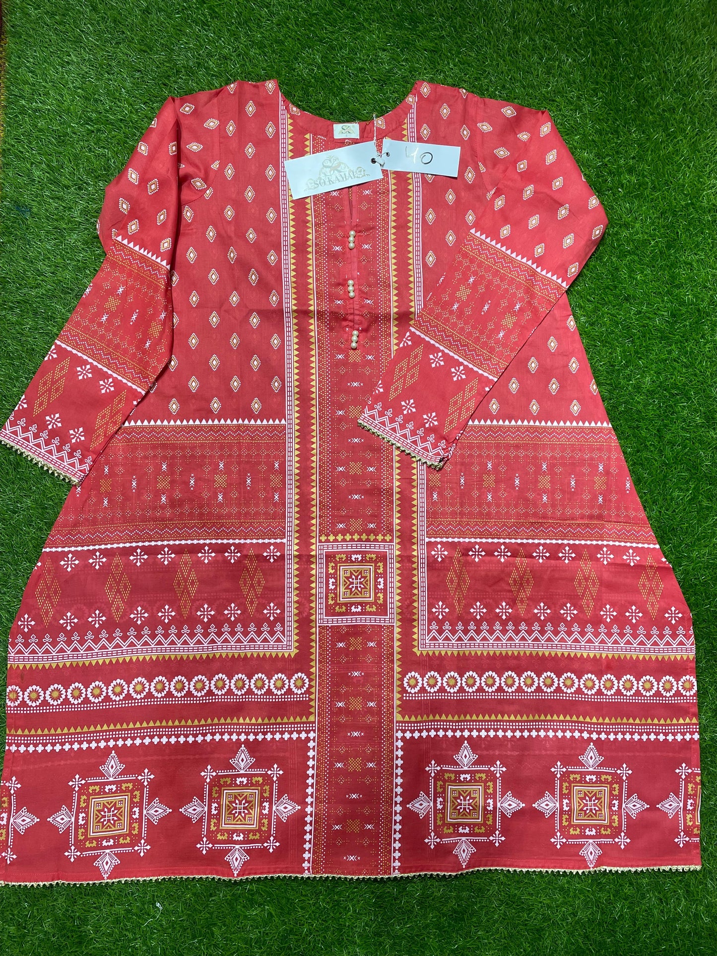 So Komal Printed Stitched Shirt D-014