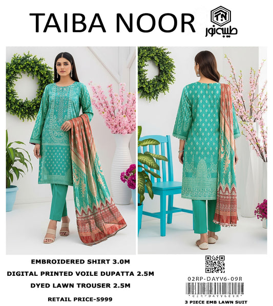 Lawn Embroidered 3Piece D-005