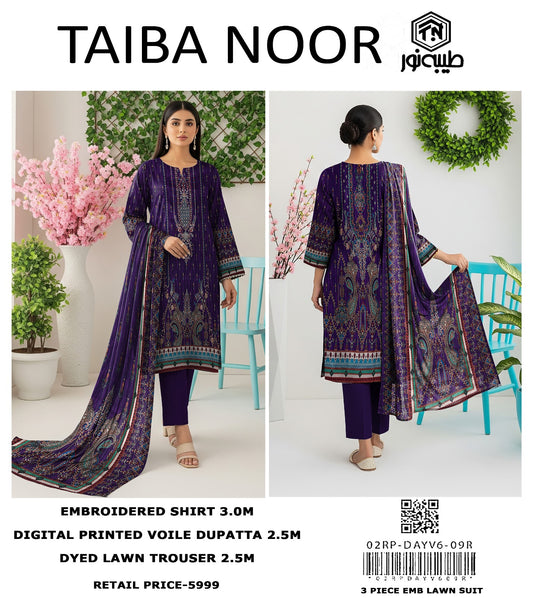 Lawn Embroidered 3Piece D-010