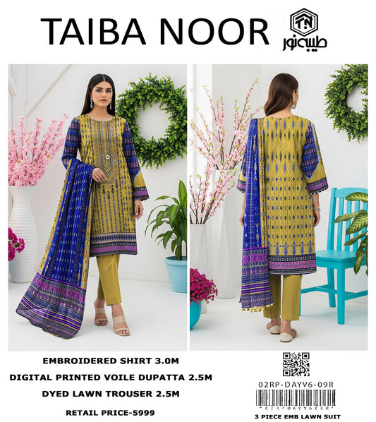 Lawn Embroidered 3Piece D-008