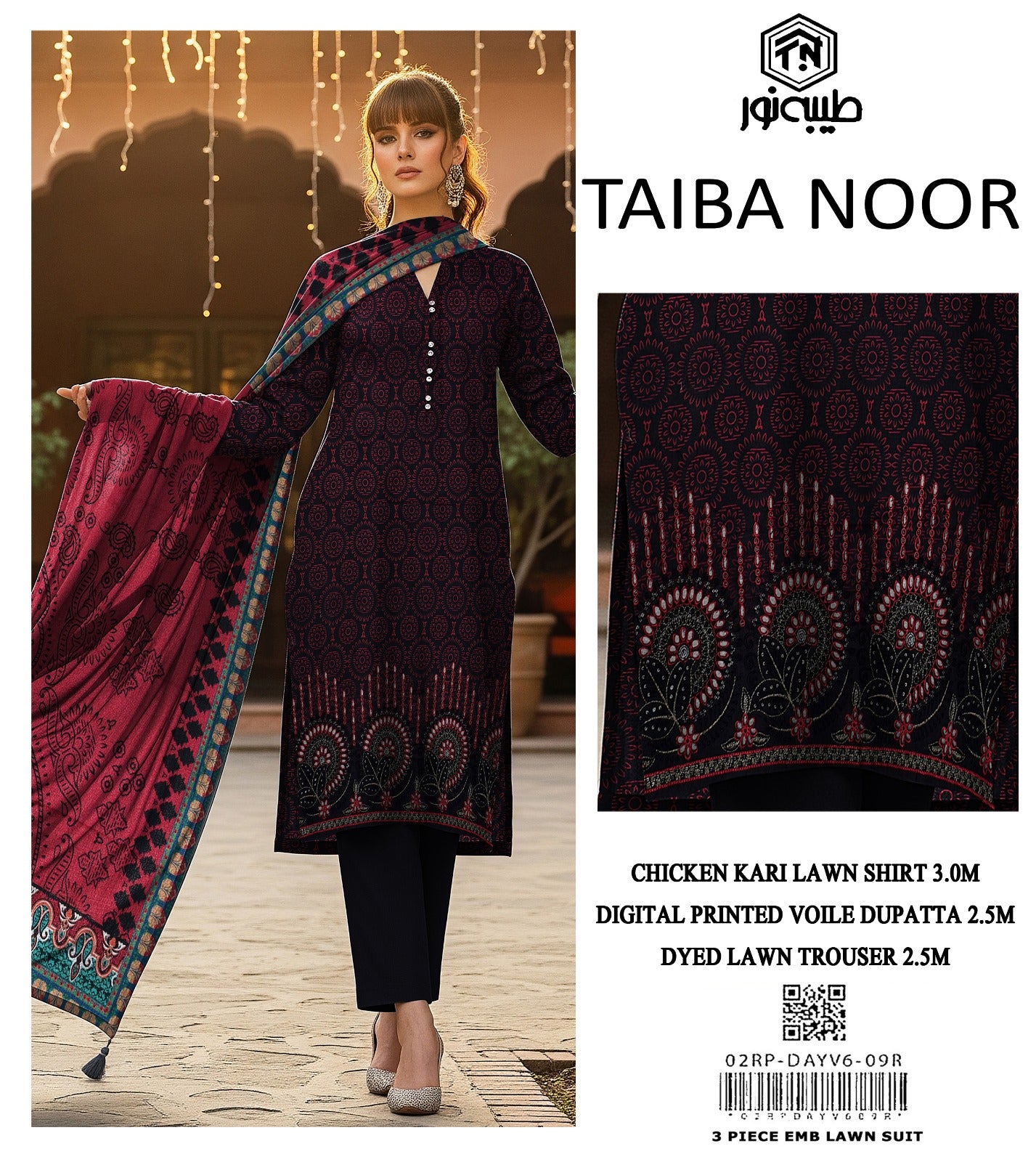 Lawn Chicken Kari Printed 3Piece D-010