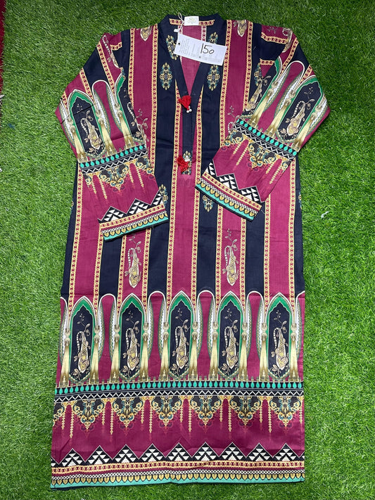 So Komal Printed Stitched Shirt D-012