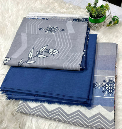 sahara lawn suit 3pc print