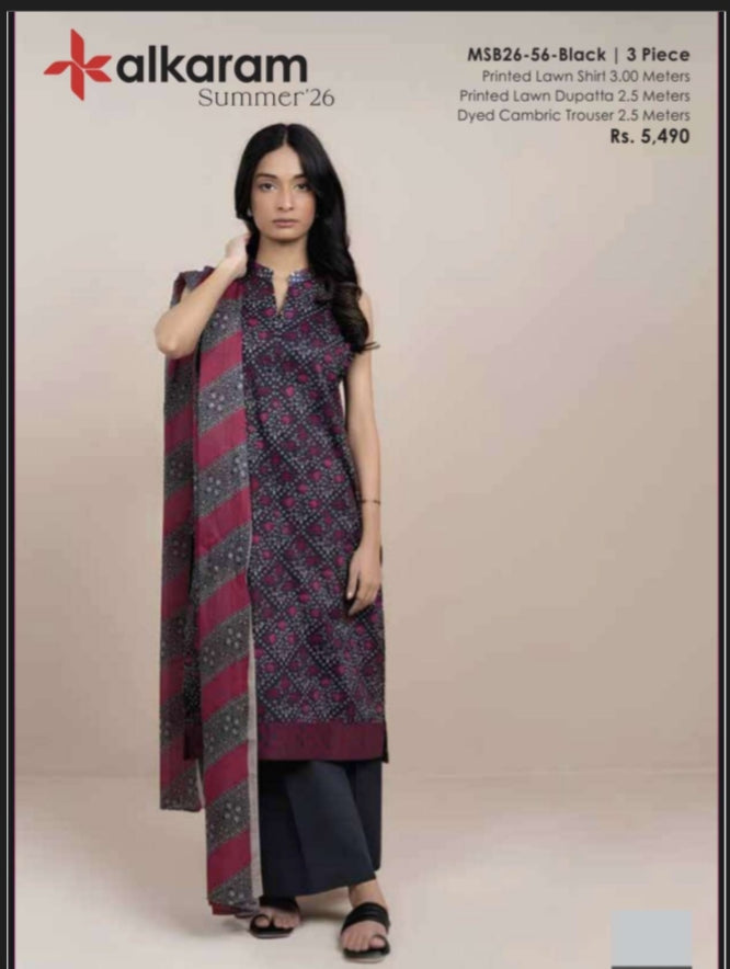 alkaram by taiba noor 3pc lawn