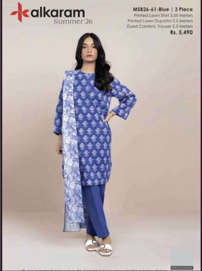 alkaram by taiba noor 3pc lawn