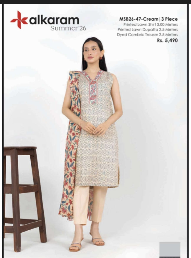 alkaram by taiba noor 3pc lawn
