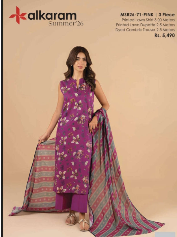 alkaram by taiba noor 3pc lawn