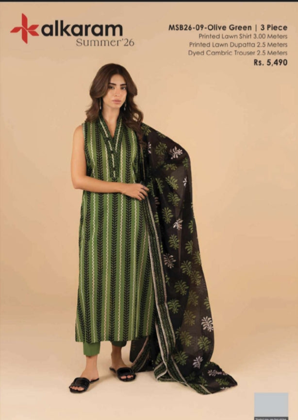 alkaram by taiba noor 3pc lawn