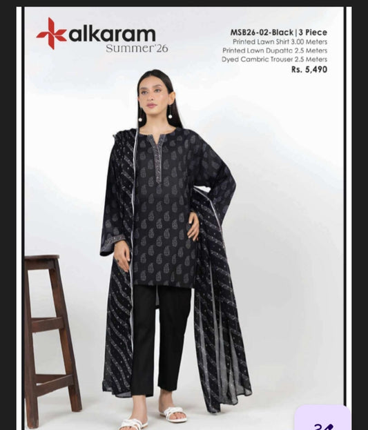 alkaram by taiba noor 3pc lawn