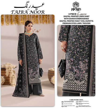 LAWN 3PC Embroidered by Taiba noor
