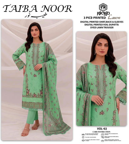 TAIBA NOOR 3PC LAWN PRINTED