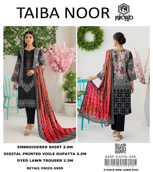 Lawn Embroidered 3Piece D-009