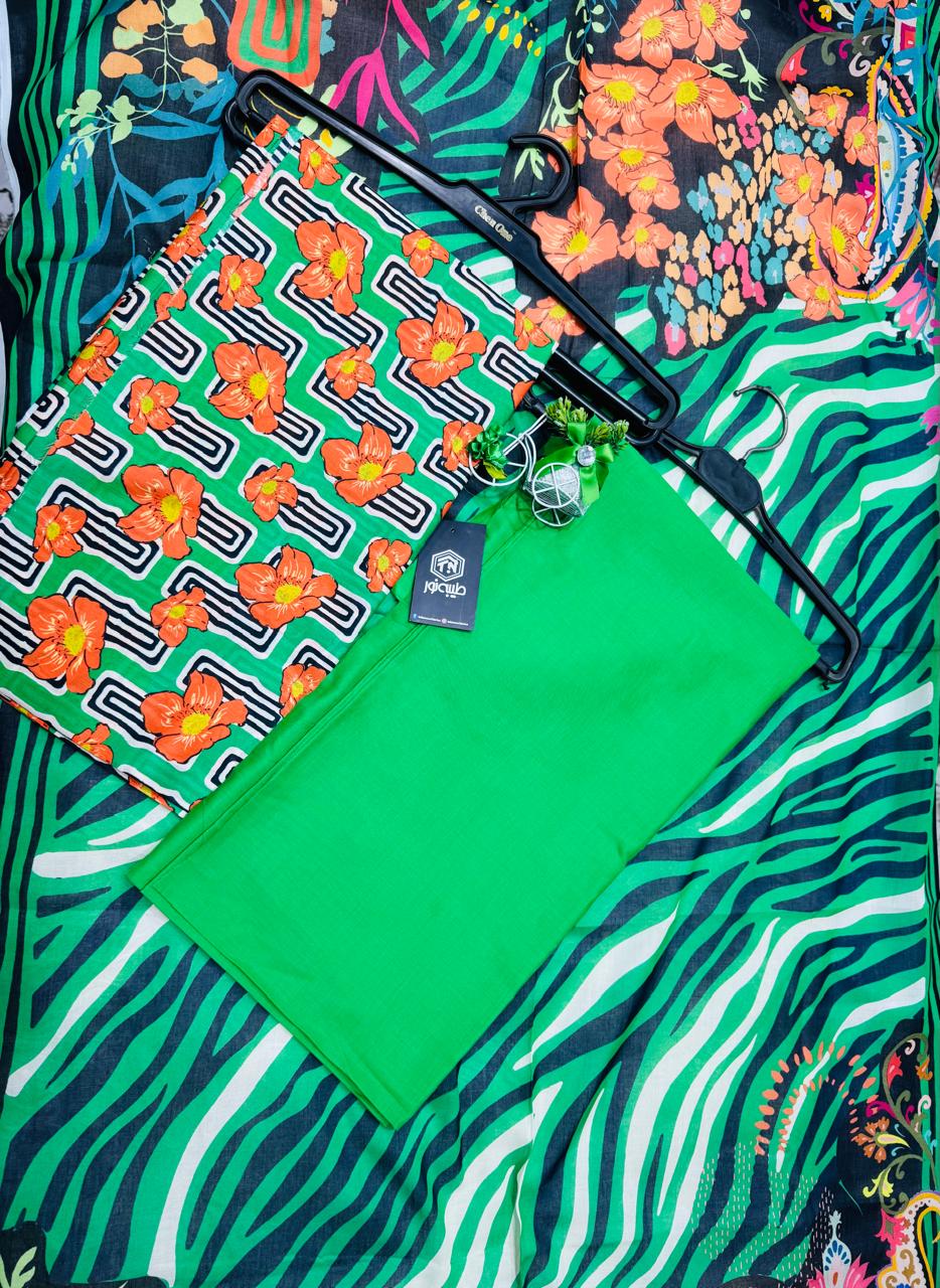 Ego 3pc lawn printed