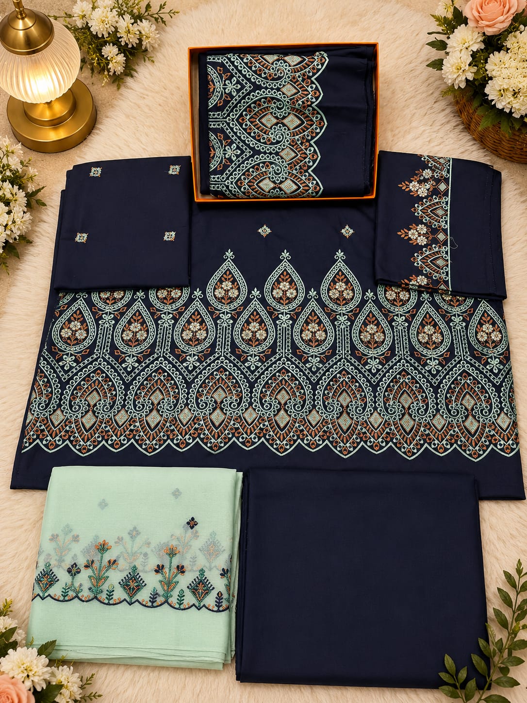 Taiba noor Lawn embroidered 3Pc