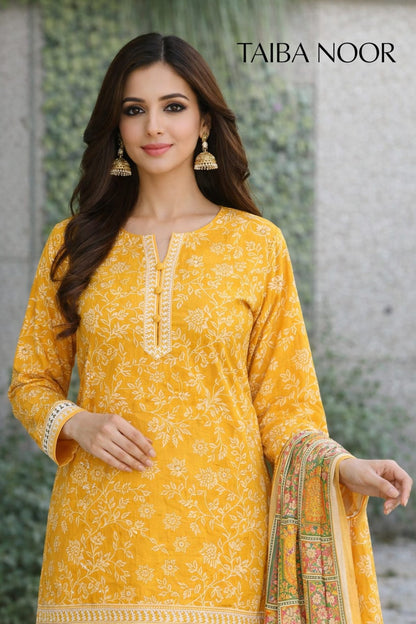 Ego 3pc lawn printed