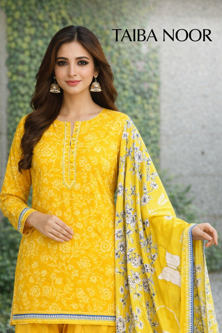 Ego 3pc lawn printed