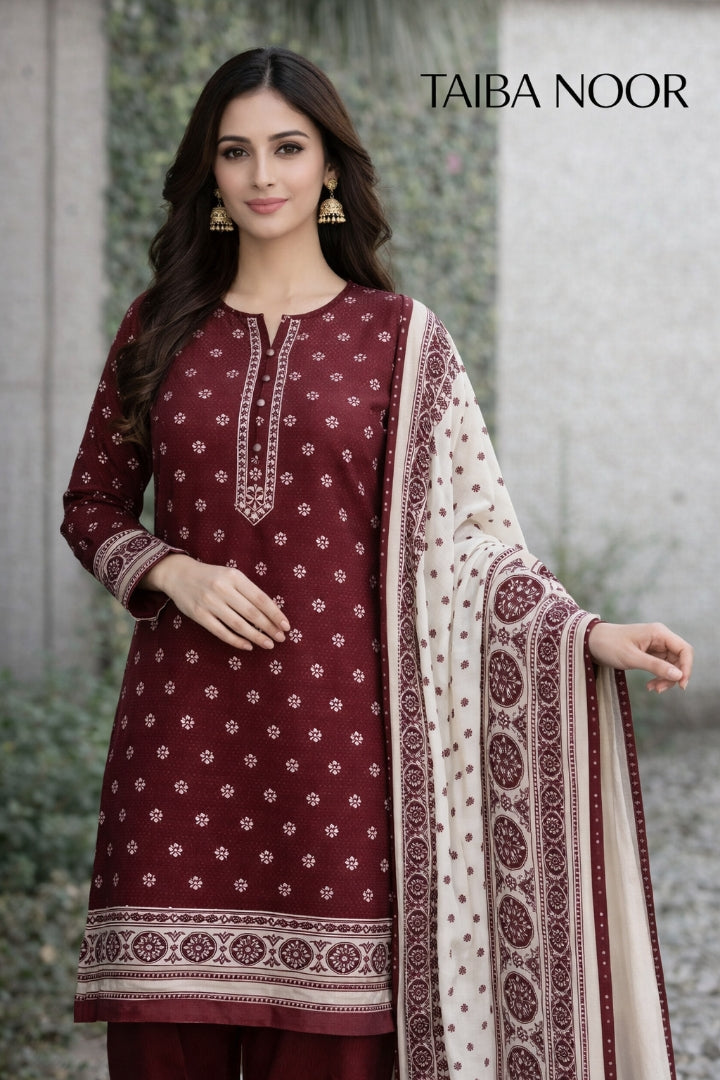 Ego 3pc lawn printed