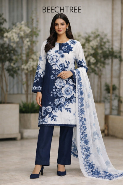 Beech tree by taiba noor 3pc printed Lawn