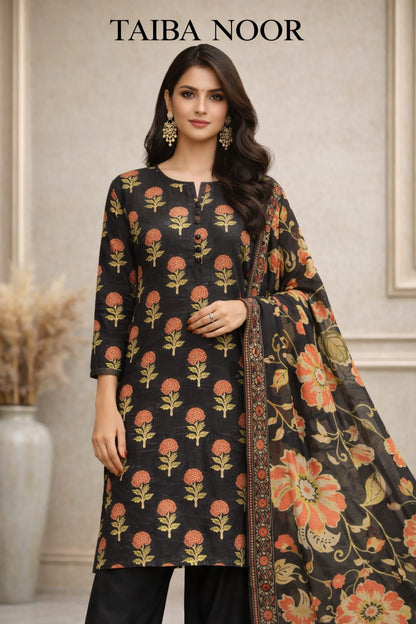 Ego 3pc lawn printed
