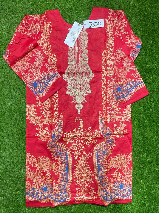 So Komal Printed Stitched Shirt D-004