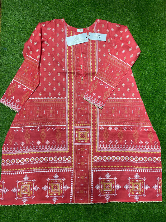 So Komal Printed Stitched Shirt D-014